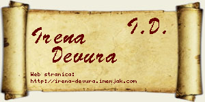 Irena Devura vizit kartica